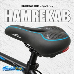 زین دوچرخه چراغ‌دار مشکیLEOPARO  | زین طبی دوچرخه با چراغ عقب LED و طراحی ارگونومیک