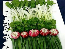 سبزی خوردن پاک شده و شسته شده