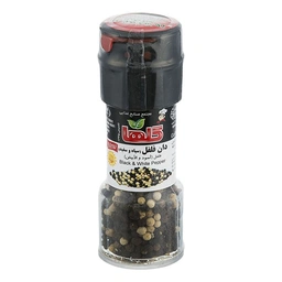 دانه فلفل سیاه وسفید آسیابی ( گیریندر ) 40 گرم گلها