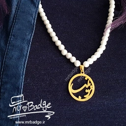 پلاک اسم زینب گردنبند زنانه سنگ اونیکس