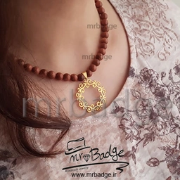 گردنبند زنانه پیچدار با سنگ دلربا
