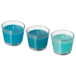 شمع معطر فیروزه ای IKEA مدل BRÄCKA