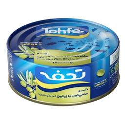 کنسرو ماهی با زیتون180گ تحفه