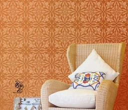 شابلون دیواری داماسک کد 595