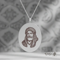 گردنبند شمایل امام علی (ع) - قاب بیضی کد 60199