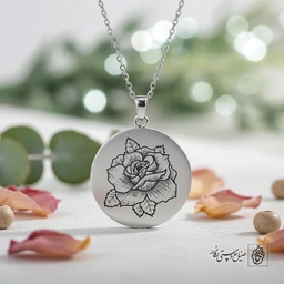 گردنبند شکوفه رز ( دایره) کد 60239