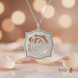 گردنبند گل رز (برش توخالی) کد 60241