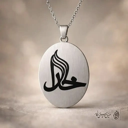 گردنبند تایپوگرافی خدا (قاب بیضی) کد 60297