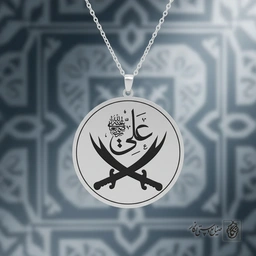 گردنبند علی و ذوالفقار (دایره) کد 60323