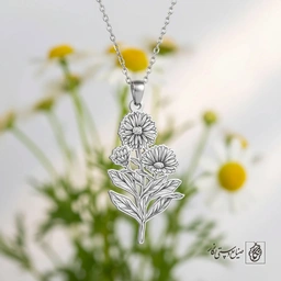 گردنبند گل بابونه (مدل ظریف) کد 60459