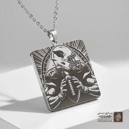 گردنبند طرح  ورزشی (کاردینالز) (حکاکی لیزری فایبر، مدل قاب مربع) کد 500112