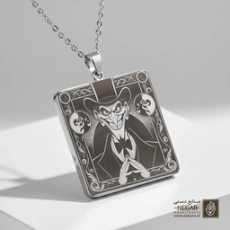 گردنبند طرح دکتر فاسیلیه مدرن (حکاکی لیزری فایبر، مدل قاب مربع) کد 500975