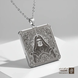 گردنبند طرح امپراتور پالپاتین (Palpatine) (حکاکی لیزری فایبر، مدل قاب مربع) کد 503306