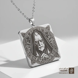 گردنبند طرح امپراتور پالپاتین (Sith Lord) (حکاکی لیزری فایبر، مدل قاب مربع) کد 503320