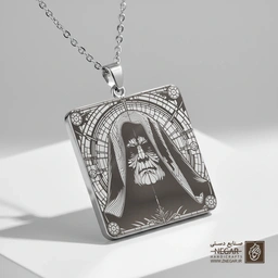 گردنبند طرح امپراتور پالپاتین (Sith Lord) (حکاکی لیزری فایبر، مدل قاب مربع) کد 503355