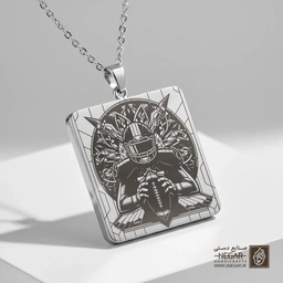 گردنبند طرح بازیکن واشینگتن کامندرز (حکاکی لیزری فایبر، مدل قاب مربع) کد 503788