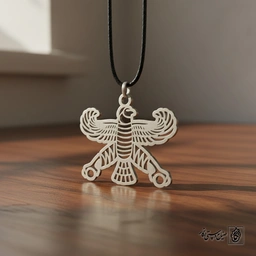 گردنبند درفش شاه‌باز کد 6039