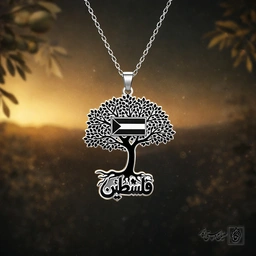 گردنبنددرخت زیتون و پرچم فلسطین60080