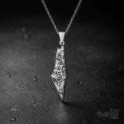 گردنبند نقشه فلسطین مینیمال60085
