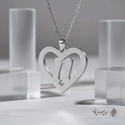 گردنبند حرف n داخل قلب کد 7127