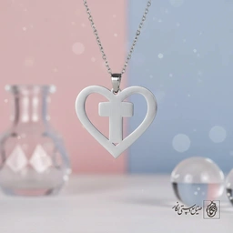 گردنبند حرف T داخل قلب کد 7138