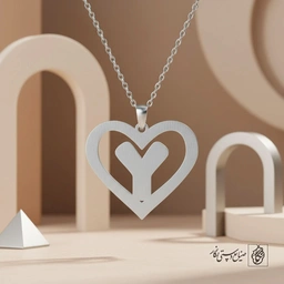 گردنبند حرف Y داخل قلب کد 7148