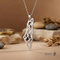 گردنبند نقشه فلسطین کد 7182