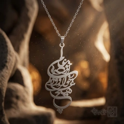 گردنبند شعر از خود عالمی بخواه و از عالم هیچ کد 7194
