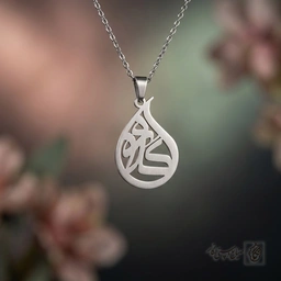 گردنبند اسم گلاره داخل کادر اشک کد 7203