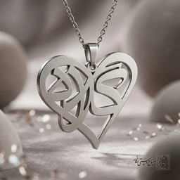 گردنبند اسم گلاره داخل قلب فانتزی کد 7204