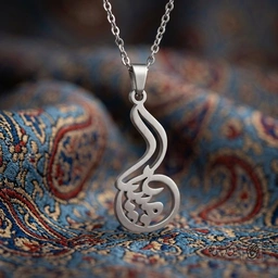 گردنبند اسم مبینا فارسی فانتزی کد 7273