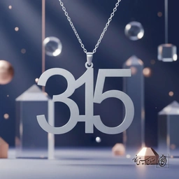 گردنبند طرح عدد ۳۱۵ فانتزی کد 7330