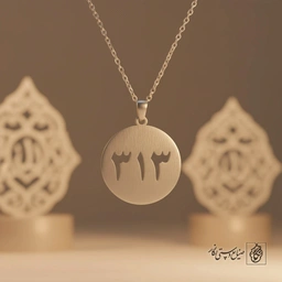 گردنبند عدد ۳۱۳ فارسی داخل دایره کد 7336