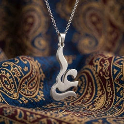 گردنبند اسم علی فارسی خوشنویسی کد 7388