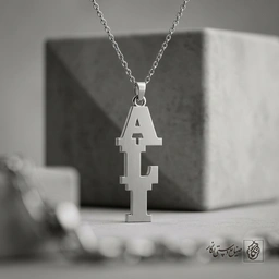 گردنبند اسم ALI لاتین عمودی پیکسل‌ کد 7396