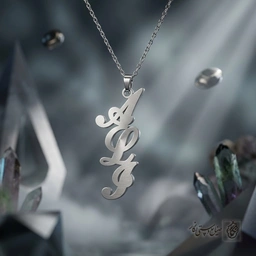 گردنبند اسم Ali لاتین عمودی گرافیکی کد 7417