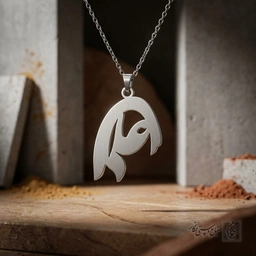 گردنبند اسم علی فارسی داخل کادر بیضی کد 7472