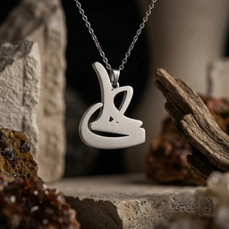 گردنبند اسم علی فارسی گرافیکی توخالی کد 7492