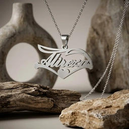 گردنبند اسم Alireza لاتین مدل بال کد 7520