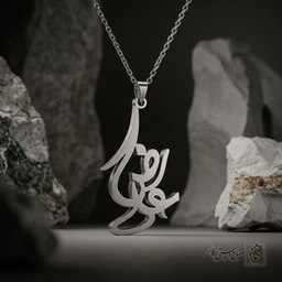گردنبند اسم علیرضا نستعلیق عمودی کد 7543