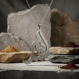 گردنبند اسم امیر فارسی انتزاعی کد 7600