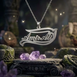گردنبند اسم Amirali لاتین مدل موجی کد 7673