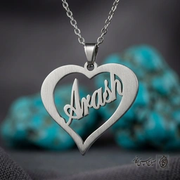 گردنبند اسم Arash لاتین داخل قلب مدرن کد 7780