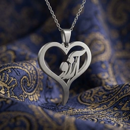 گردنبند اسم آرزو فارسی داخل قلب کد 7788