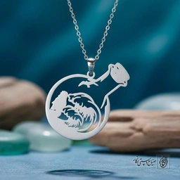 گردنبند دریا، موج و کشتی کد 8104