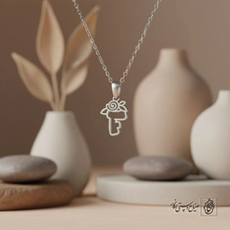 گردنبند حرف f لاتین فانتزی کد 8232