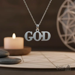 گردنبند کلمه GOD لاتین کد 8536