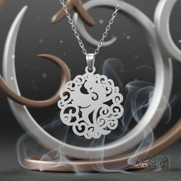 گردنبند سیمرغ در حلقه گل کد 8541