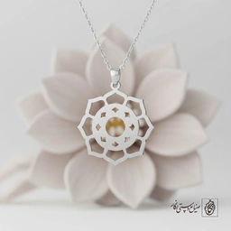گردنبند شمسه هندسی هشت‌پر کد 8543