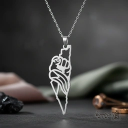 گردنبند نقشه فلسطین طرح مقاومت کد 9693